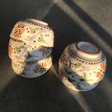 5 small vintage ramekins - glazed ceramic