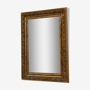 Miroir antique en bois doré