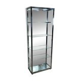 Art Deco period glass and chrome display case
