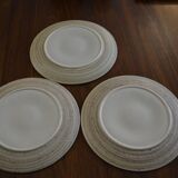 set of 3 stoneware oyster plates