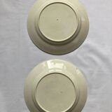 2 Onnaing Terre de Fer plates, Eglantines model, circa 1900