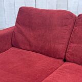 Canapé moderne en tissu et piètement chromé