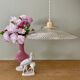 Vintage molded glass lampshade pendant light - tableware collection -