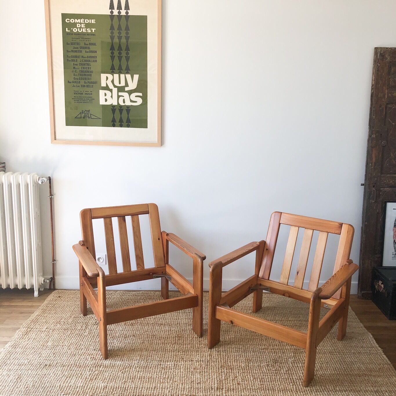 Swedish pine armchairs