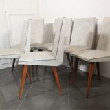 6 skaï chairs 1960