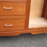 Parisian golden oak cabinet 1950