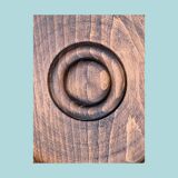 3 vintage turned wood stools