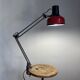 Vintage 1970 Lival P12 architect lamp Finland red steel - 65 cm