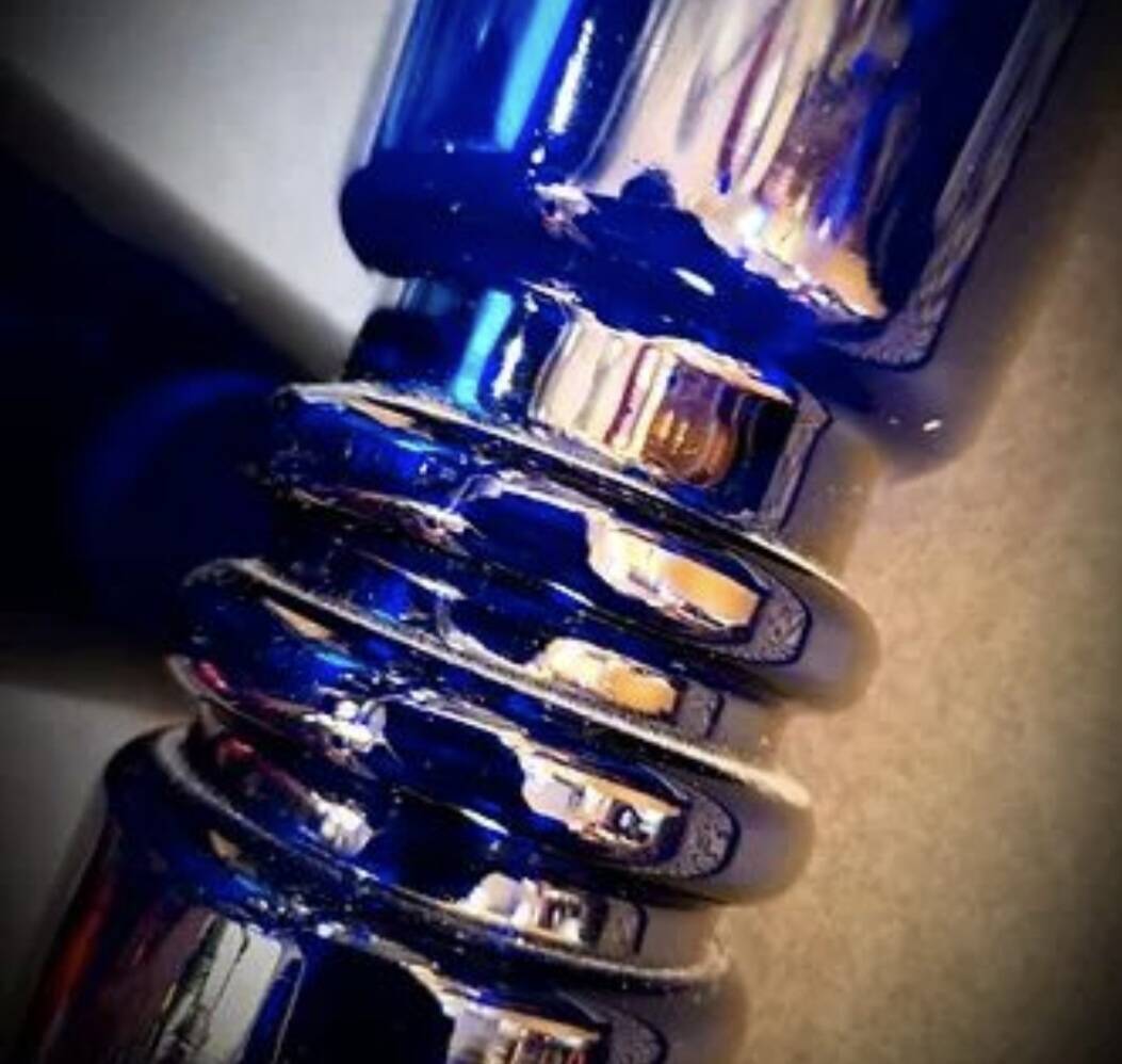 Pair of cobalt blue vases