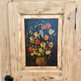 Armoire bonnetière en bois massif