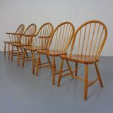 Pine Chairs by Erik Ole Jørgensen, Set of 5