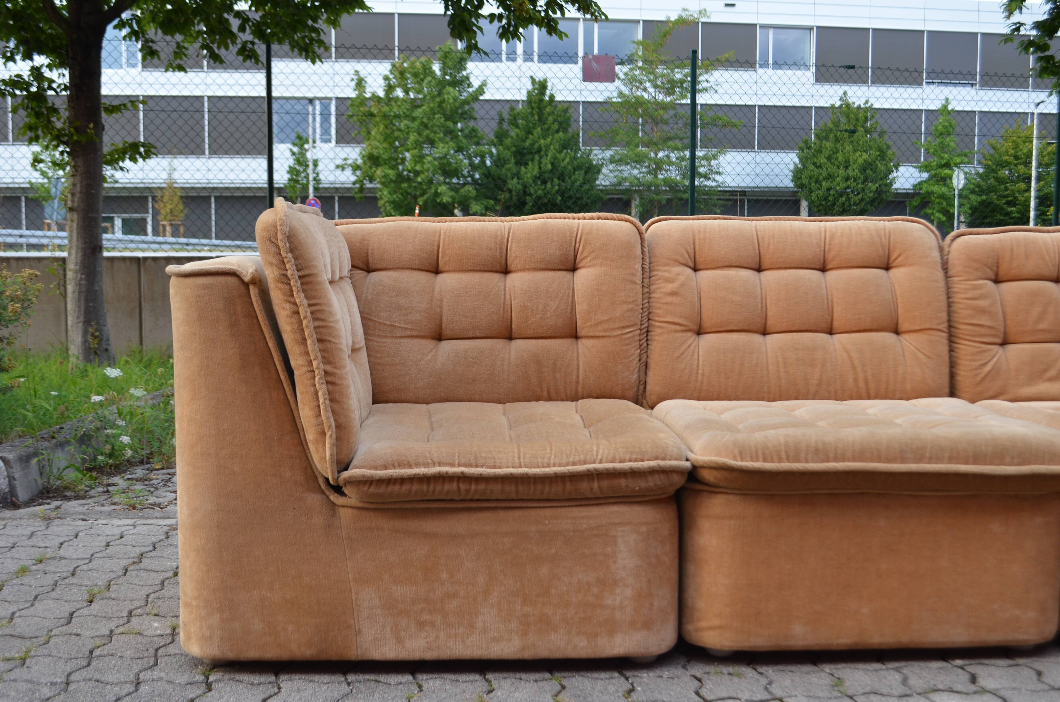 Vintage Modular Sofa 70ties champagne