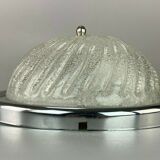 60s 70s Lamp Plafoniere Flush Mount Glass Space Age Design 60s