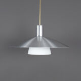 Suspension en métal design danois avec verre à lait, années 1980