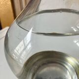 Pewter and glass carafe
