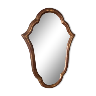 Miroir de style en bois dorè