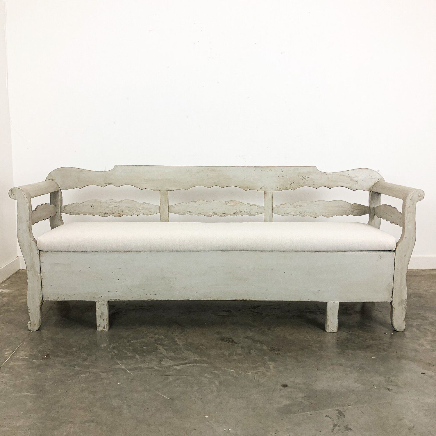 Swedish antique painted wooden sofa 19th century