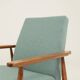 Vintage eucalyptus green armchair, modern design