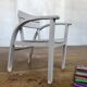 Fauteuil vintage pour enfant blanc gris clair 1950