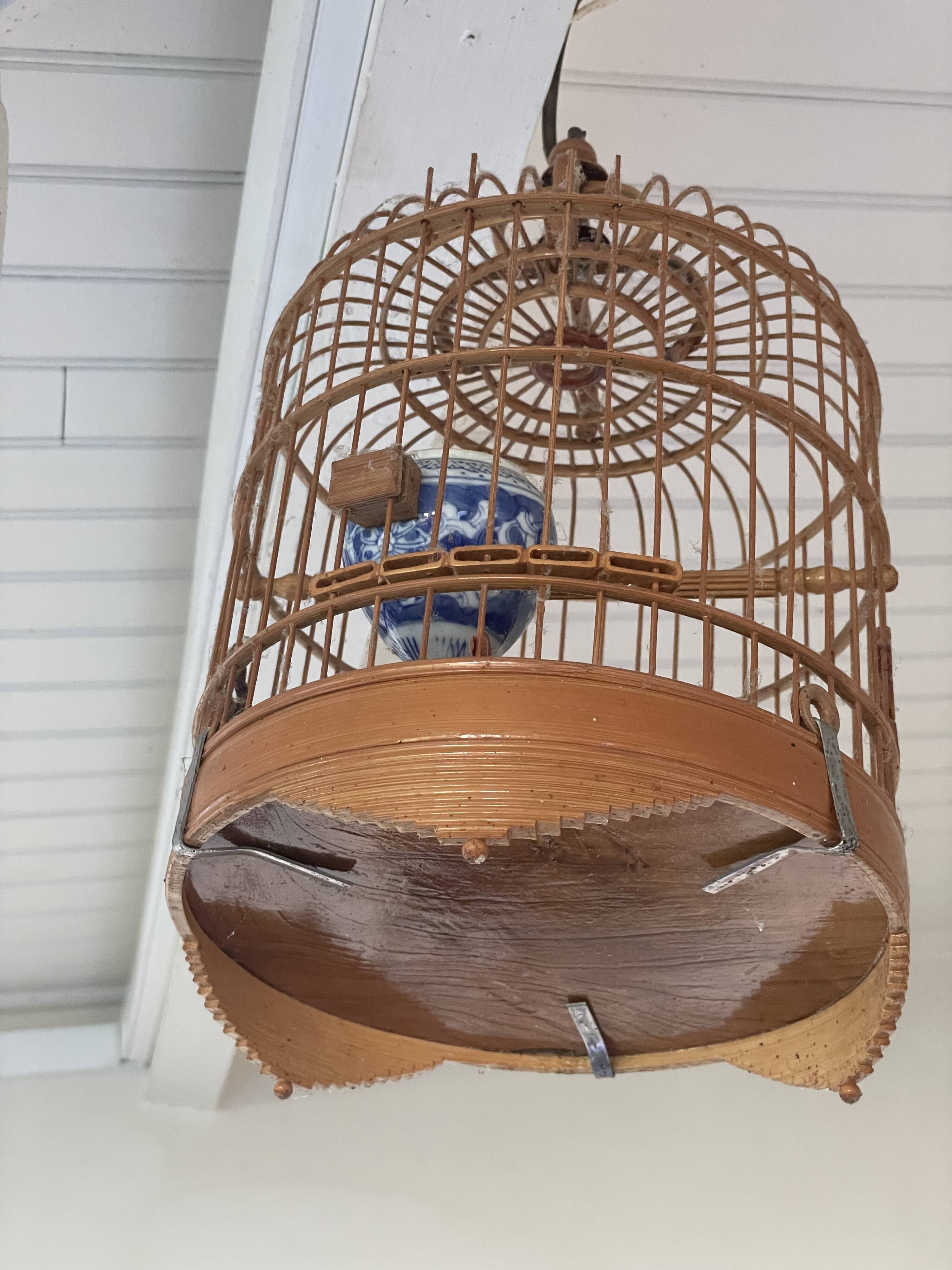 Vintage Vietnam Bamboo Bird Cage
