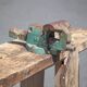 Large carpenter's workbench, old workbench, wooden workbench, industrial decoration