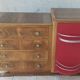 Art Deco buffet bar in walnut burl.