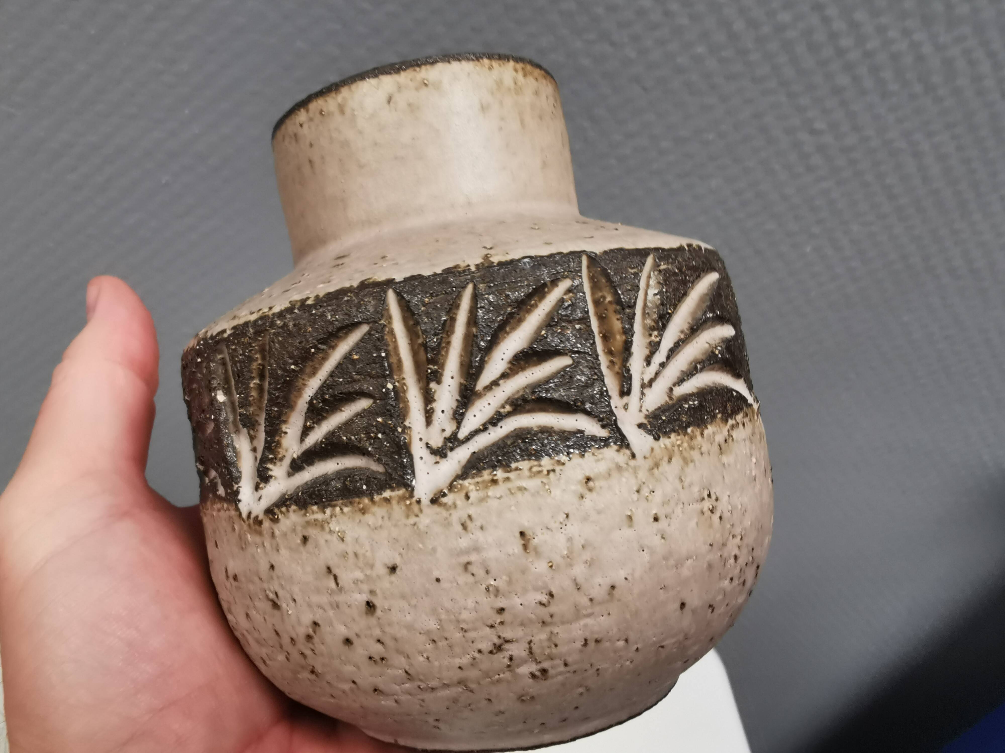 Stoneware/ceramic vase by Løvemose, Denmark, 1970s–1980s.