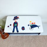 Beautiful wooden toy chest from the 1960s. Nature/gardening decor.