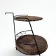 Metal and rattan dessert table Raoul Guys for Airborne 1950