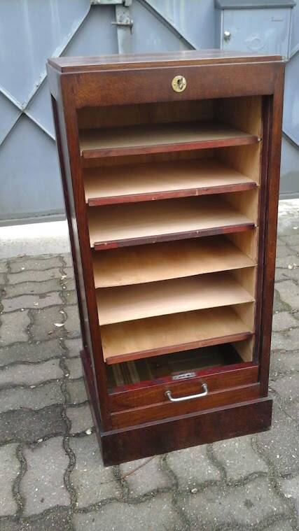 Oak curtain cabinet