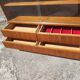 1960 vintage furniture teak plate showcase chest