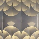 Rhythmic sculptural globe pendant light by H.Milanda, Scandinavian design 1970