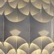 Rhythmic sculptural globe pendant light by H. Milanda, Scandinavian design, 1970