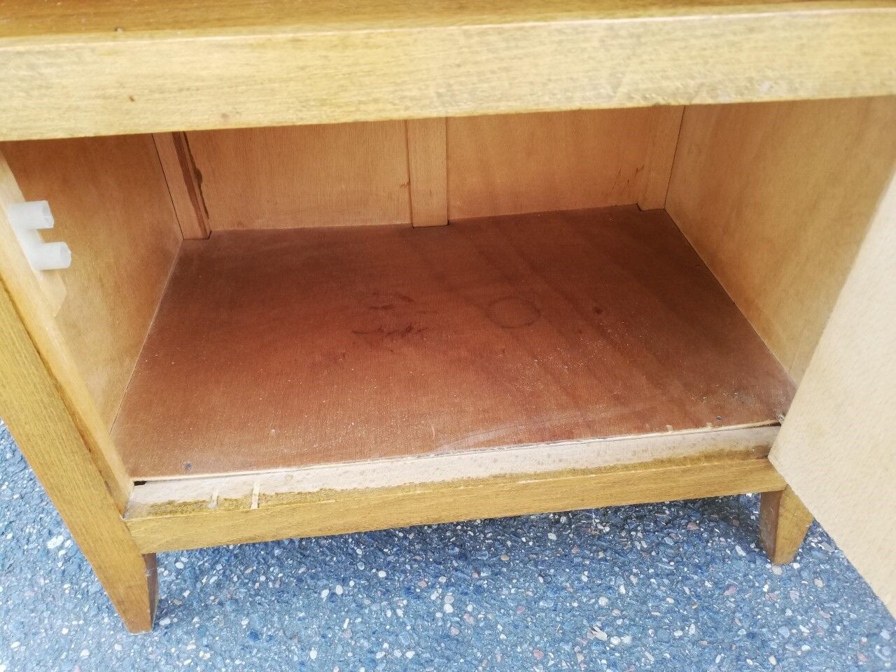 Pair of modernist wooden bedside tables