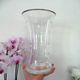 ST LOUIS "Bubbles" vase diabolo cut crystal bubbles signed - H 25 cm