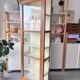 Antique display cabinet - dresser - glass-fronted wooden bookcase