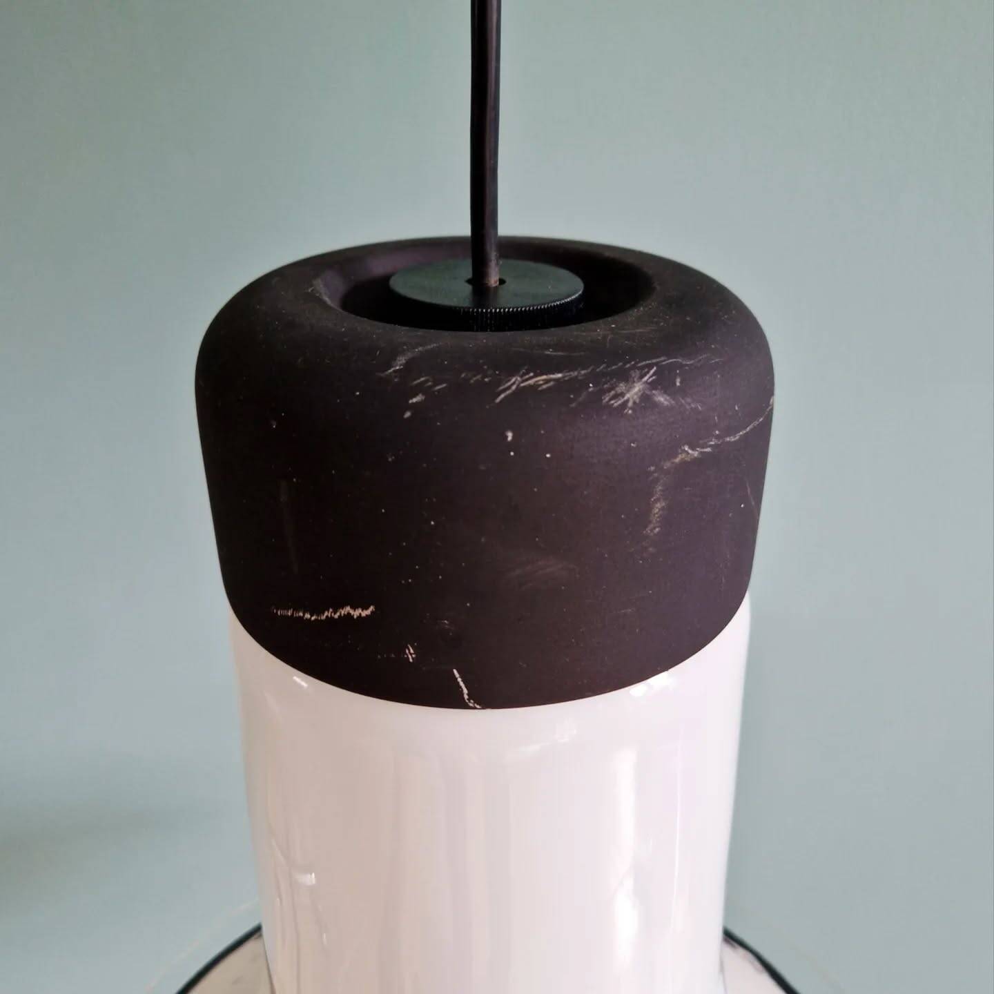 Large glass pendant light, Peill & Putzler, 1970s