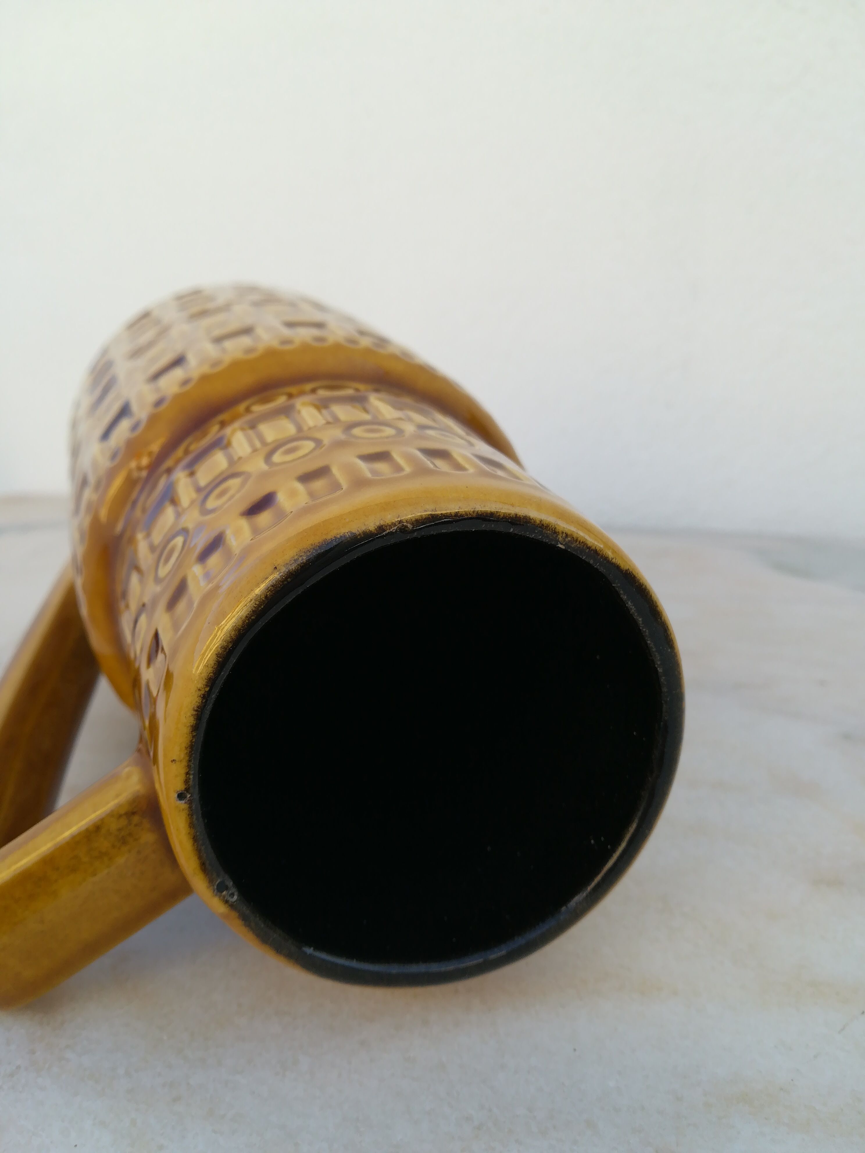 West germany enameled ceramic vase