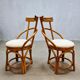 Vintage midcentury design bamboo dining chairs ‘Boucle’