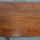 Antique English pine dining table for 6-8 people with oak base