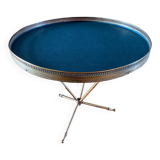 Old neoclassical style pedestal table, gilded bronze.