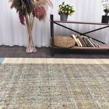 Mustard Kilim Rug- Yellow Blue Kilim Rug 190x290cm wool kilim tapi