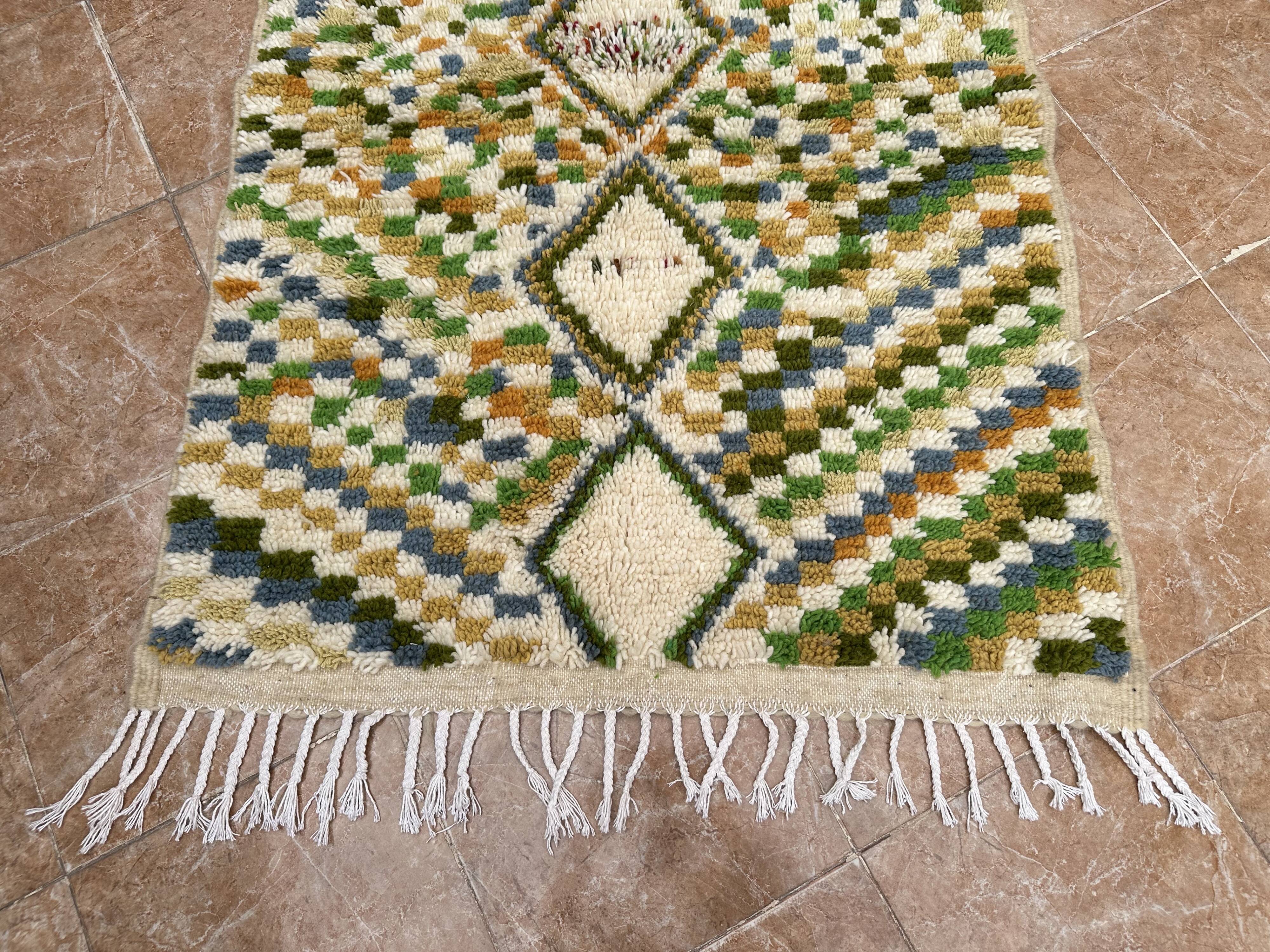 Small Moroccan Azilal rug, authentic vintage Moroccan Berber rug