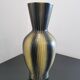 Vase céramique jaune et noir signé saint clément, années 50