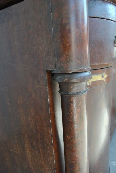 Credenza in mahogany door flame time XIX