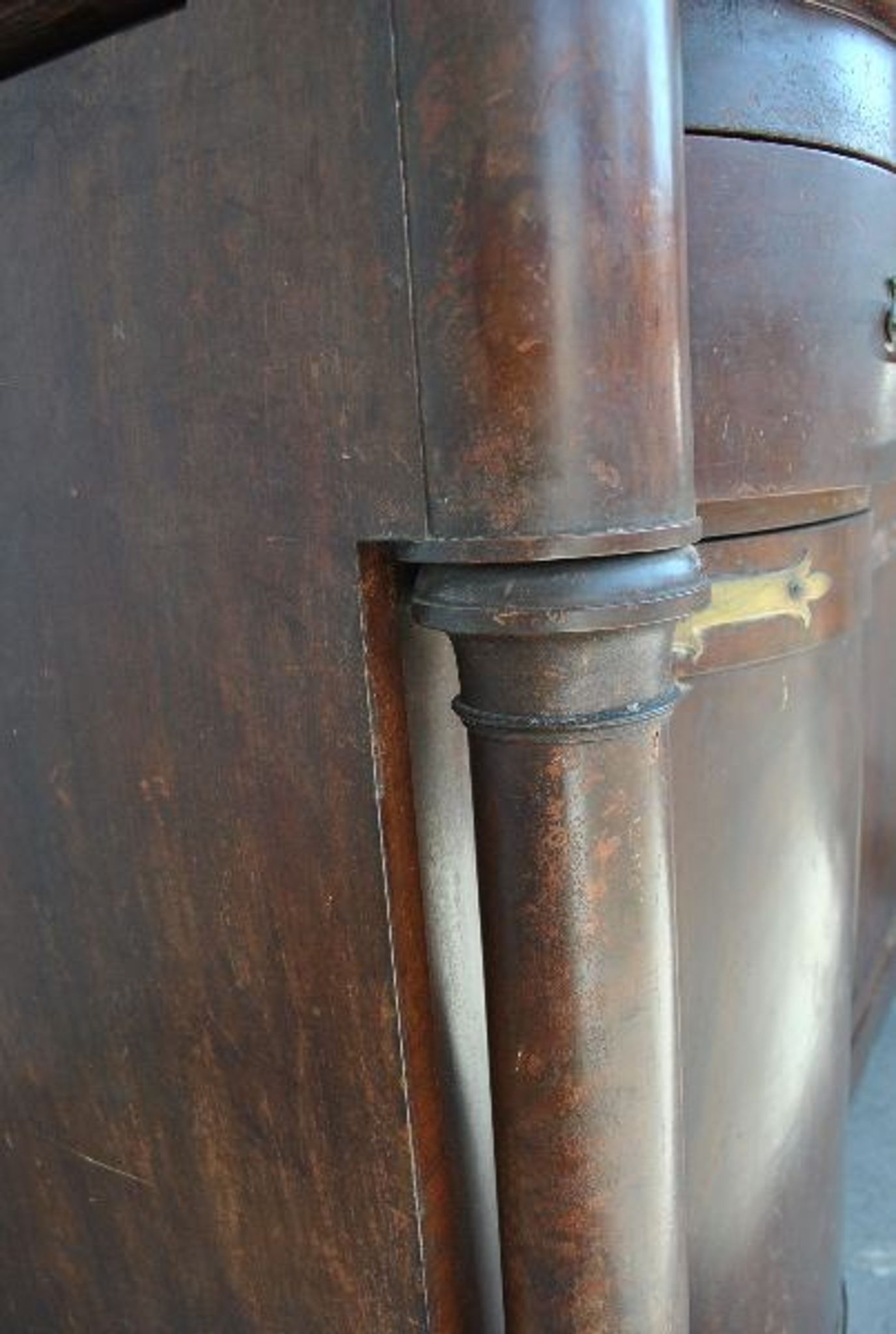 Credenza in mahogany door flame time XIX