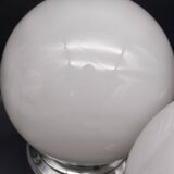 Pair of white opaline ceiling lights