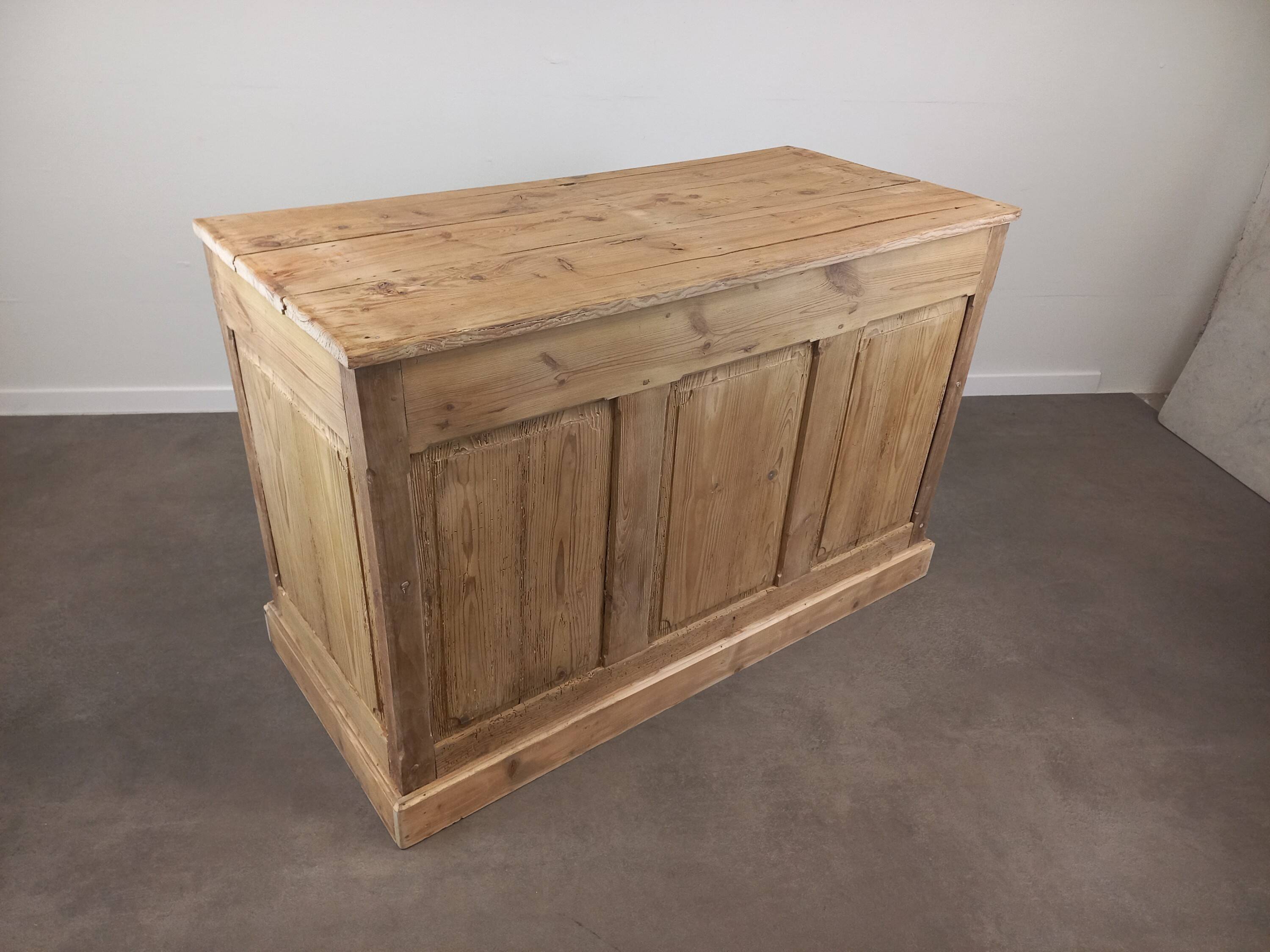 Banque de magasin ancienne 145 cm