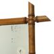 French Wooden Mirror, Faux Bamboo Chinoiserie, 57x47cm