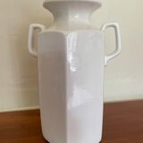 White ceramic ansé vase